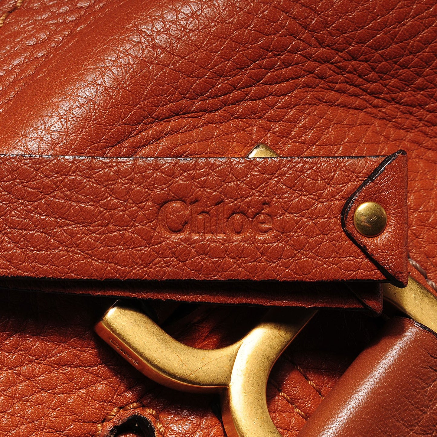 Calfskin Large Marcie Satchel Tan