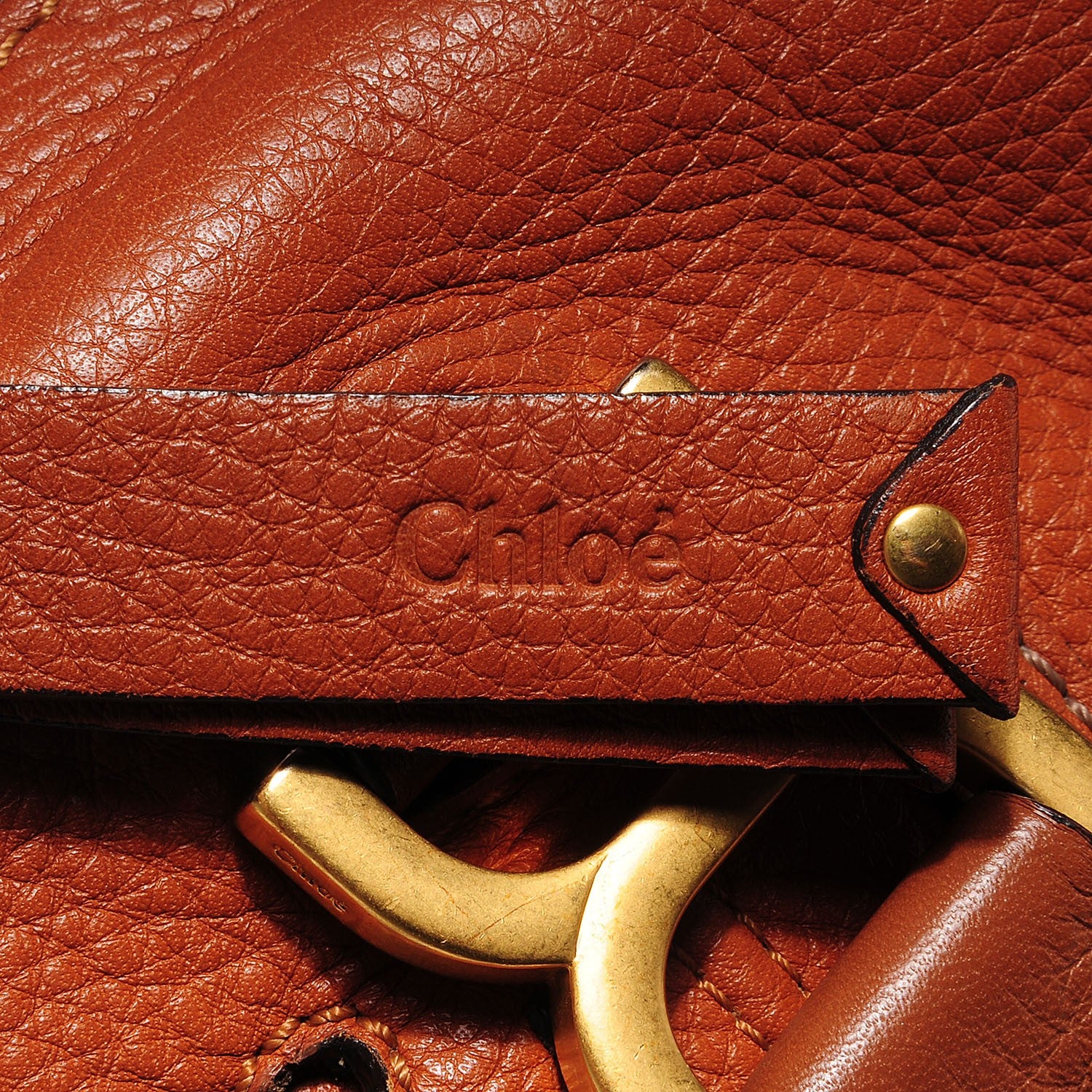 Chloe Calfskin Large Marcie Satchel Tan 9 of 12