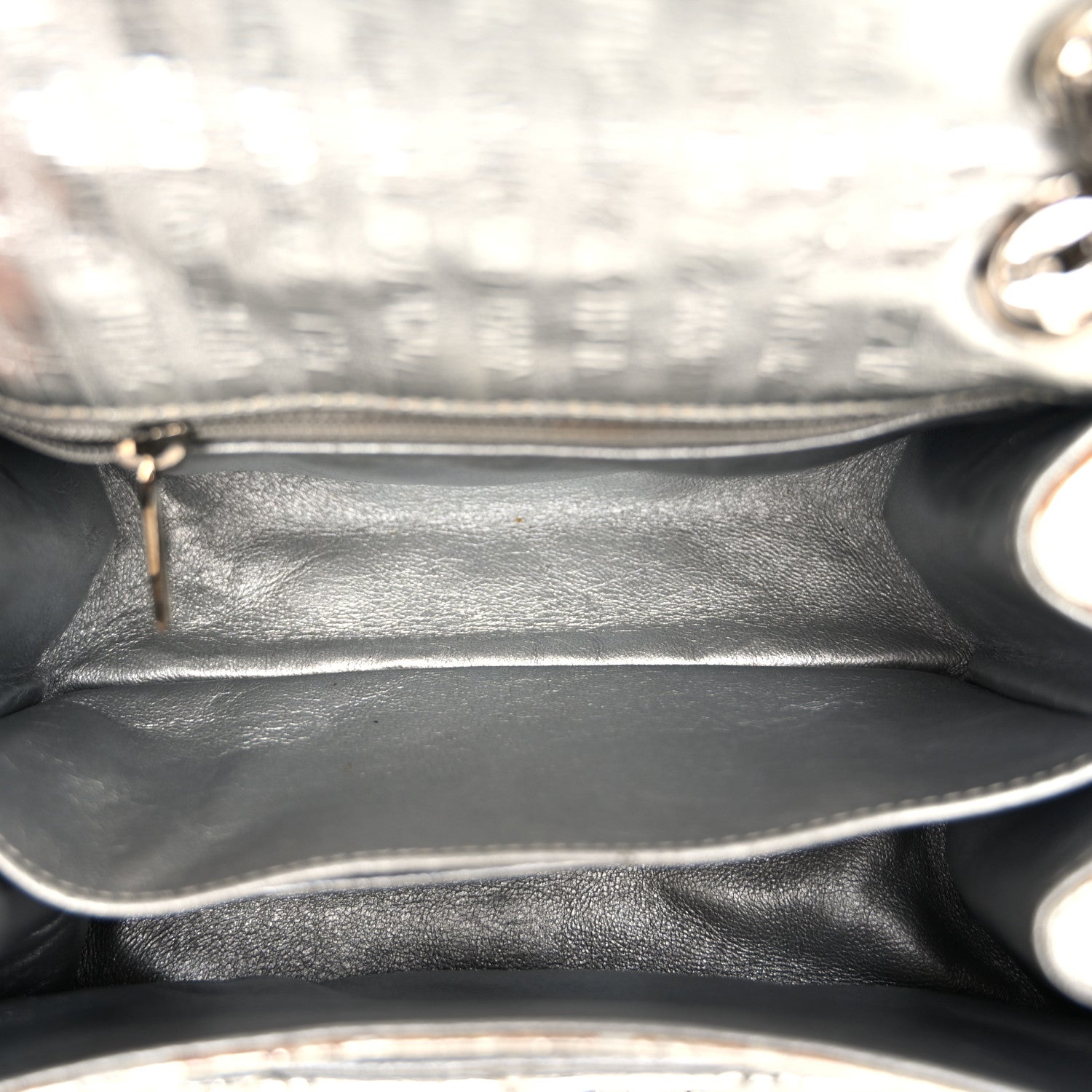 Chanel Metallic Aged Calfskin Striped Accordion Reissue 2.55 Mini Flap Silver 5 of 13