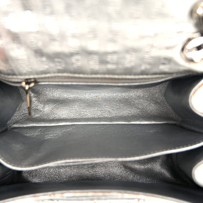 Chanel Metallic Aged Calfskin Striped Accordion Reissue 2.55 Mini Flap Silver 5 of 13