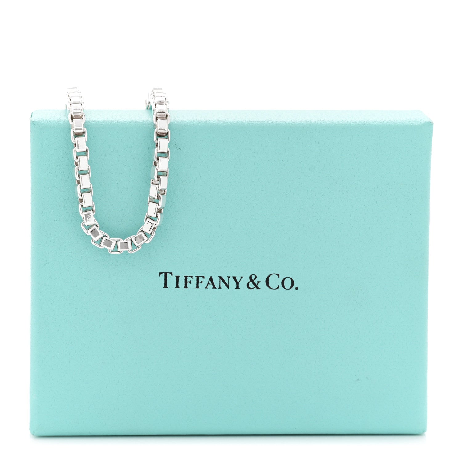 Tiffany Sterling Silver 4mm Venetian Link Necklace 1772450