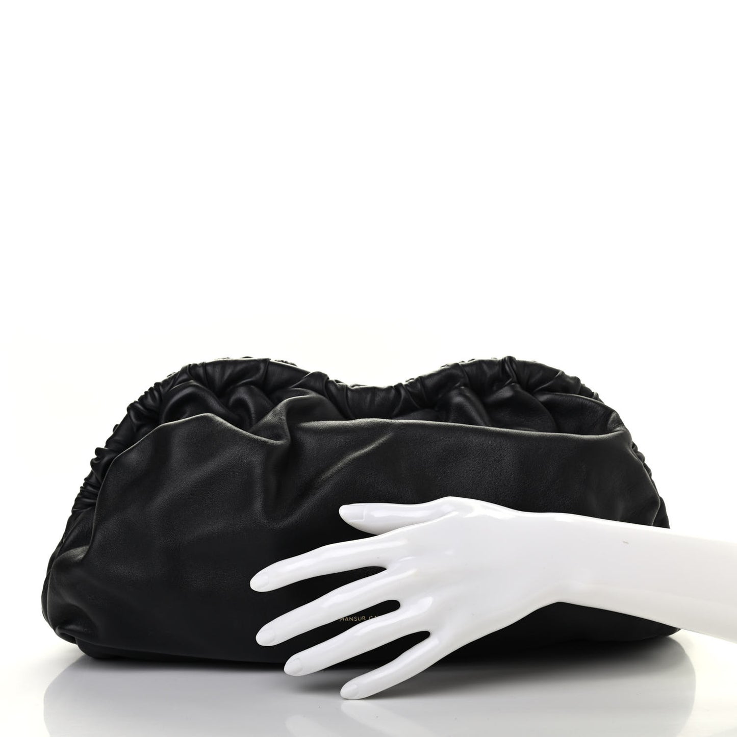 Lambskin Cloud Clutch Black Flamma