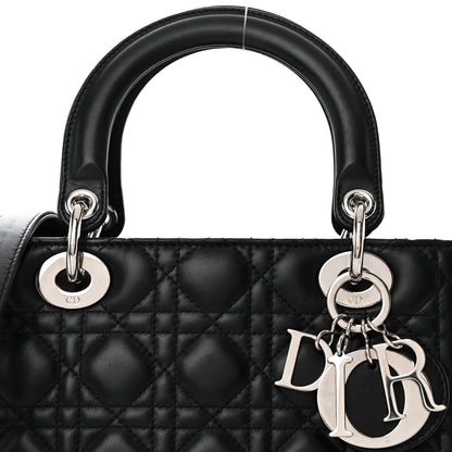 Christian Dior Lambskin Cannage Medium Lady Dior Black 8 of 10