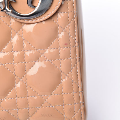 Christian Dior Patent Cannage Medium Lady Dior Beige 23 of 24