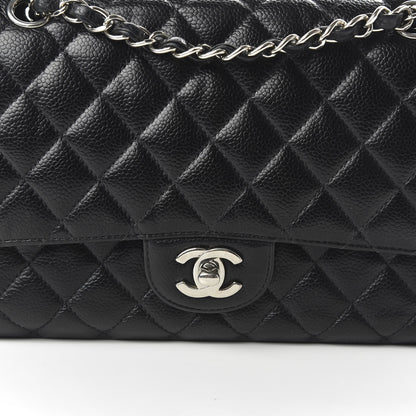 Chanel Caviar Quilted Medium Double Flap Black 10 of 12