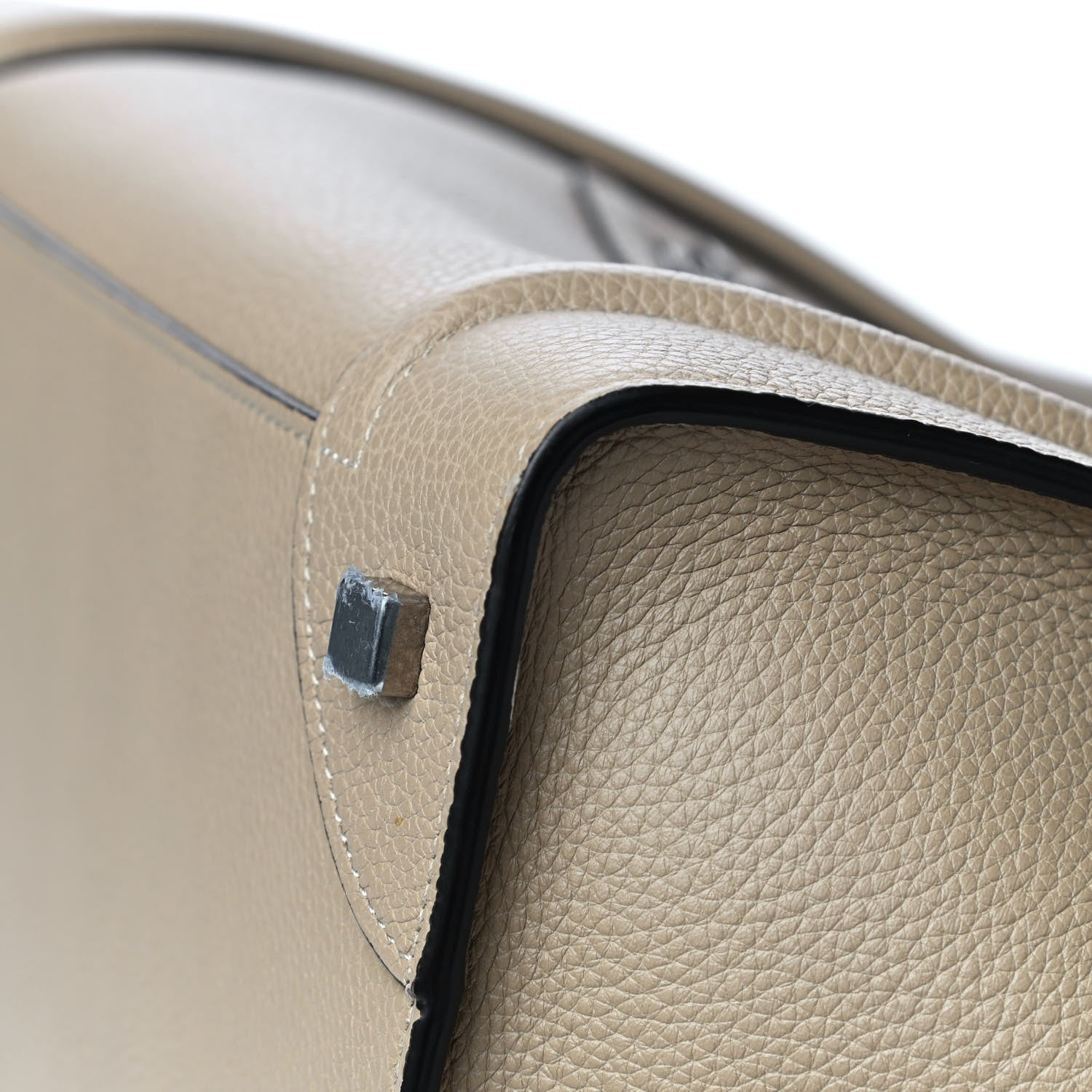 Celine Drummed Calfskin Mini Luggage Dune 10 of 11