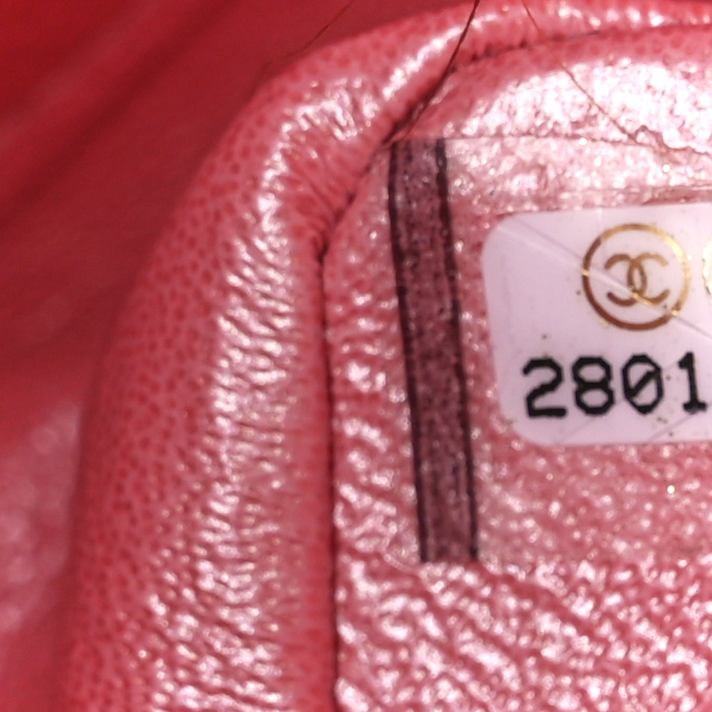 Iridescent Caviar Quilted Medium Double Flap Rose Pink