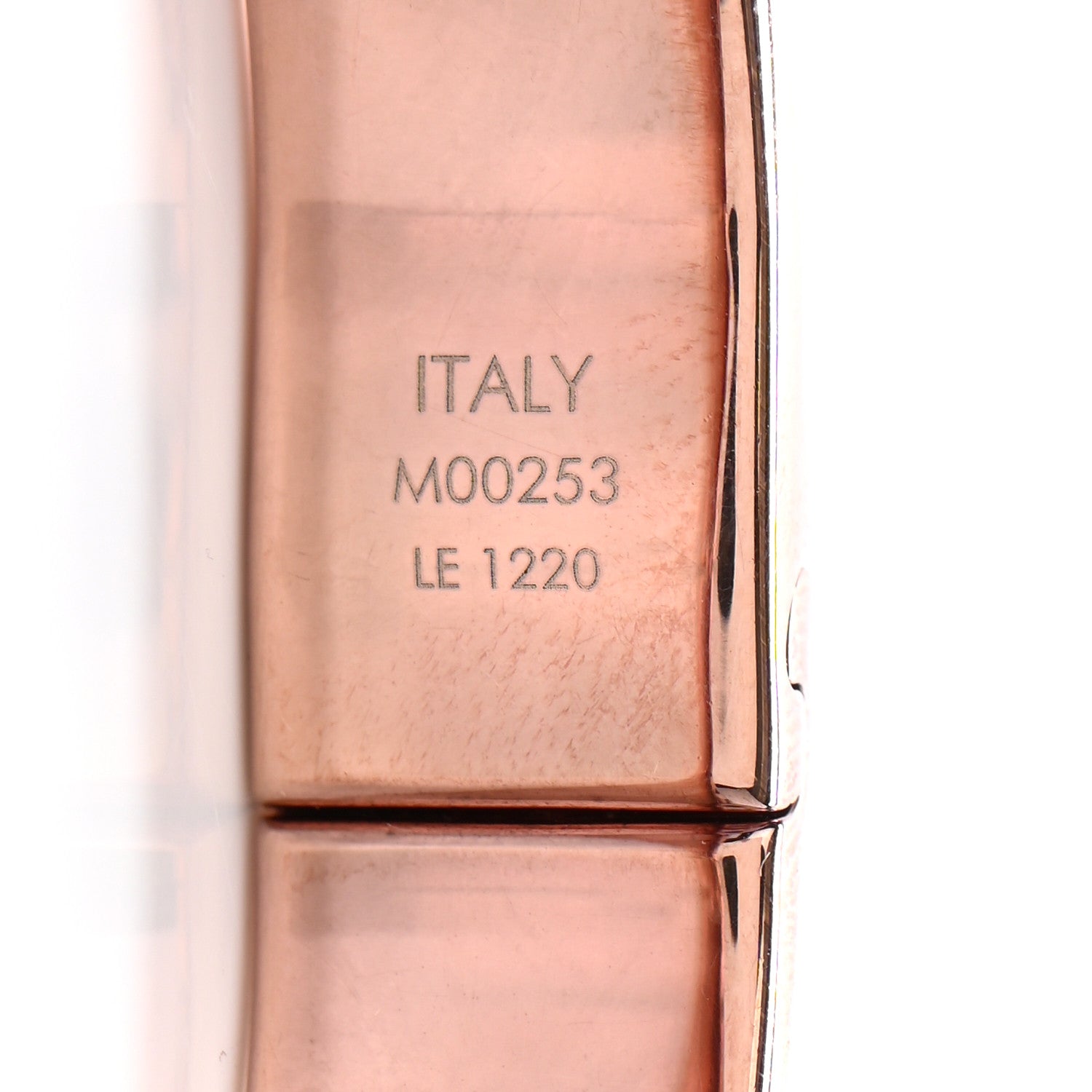 Louis Vuitton Brass Monogram Nanogram Cuff S Pink Gold 7 of 8