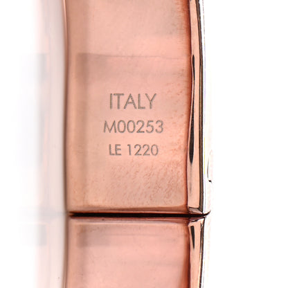 Louis Vuitton Brass Monogram Nanogram Cuff S Pink Gold 7 of 8