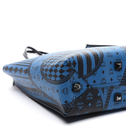 MCM Visetos Baroque Print Kira North South Shopper Tote Blue 9 of 11