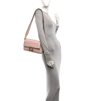 Fendi Nappa FF 1974 Embossed Baguette Baby Pink 2 of 10
