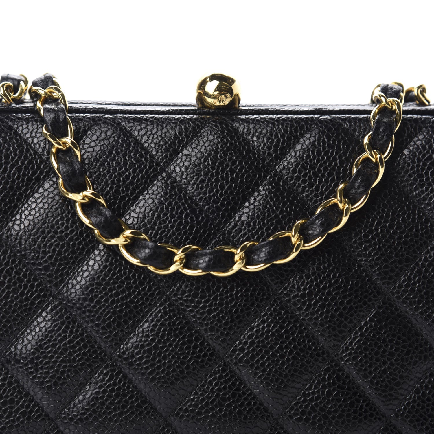 Chanel Caviar Quilted Frame Evening Bag Black 12 of 13