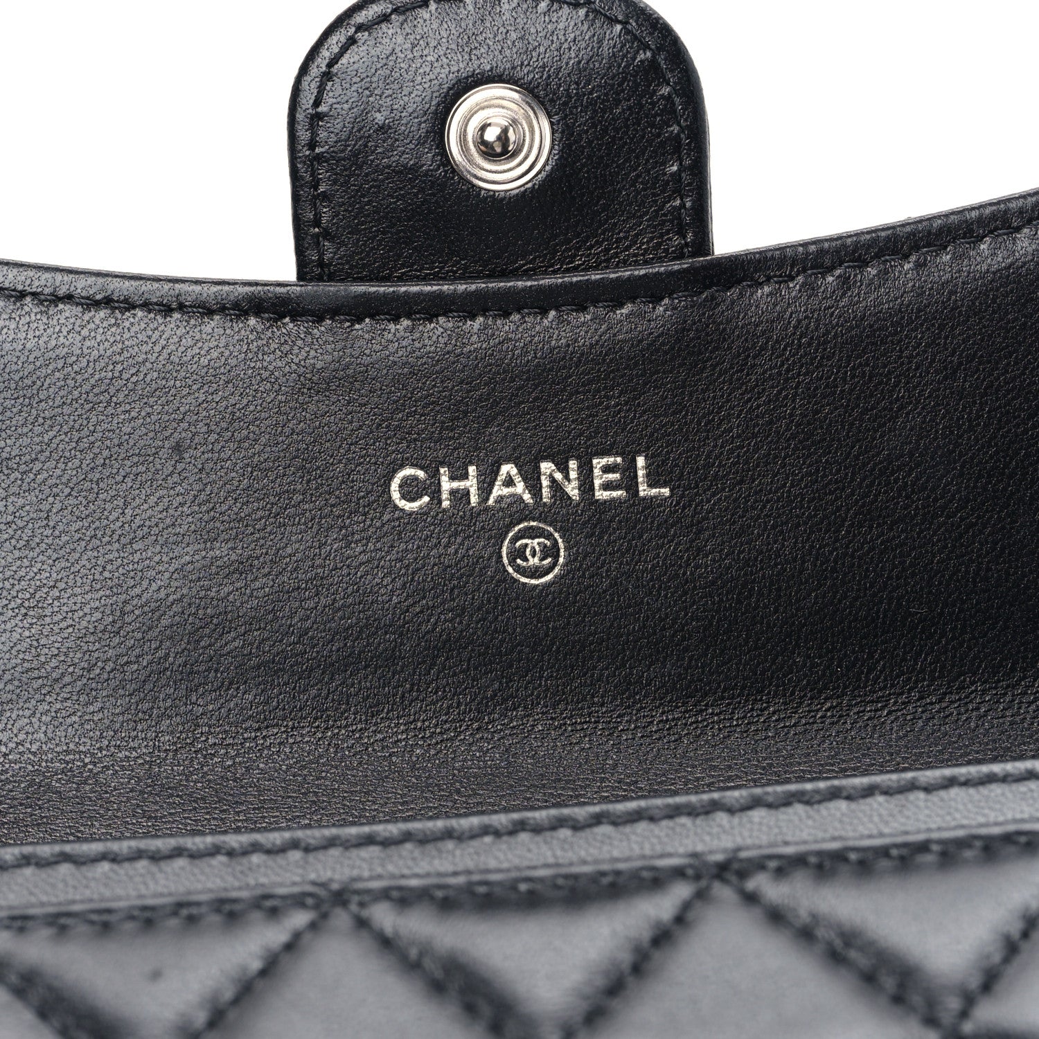 Chanel Lambskin Quilted Flap Card Holder Wallet So Black 6 of 11