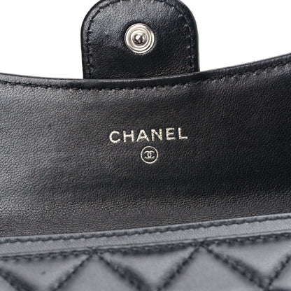 Chanel Lambskin Quilted Flap Card Holder Wallet So Black 6 of 11