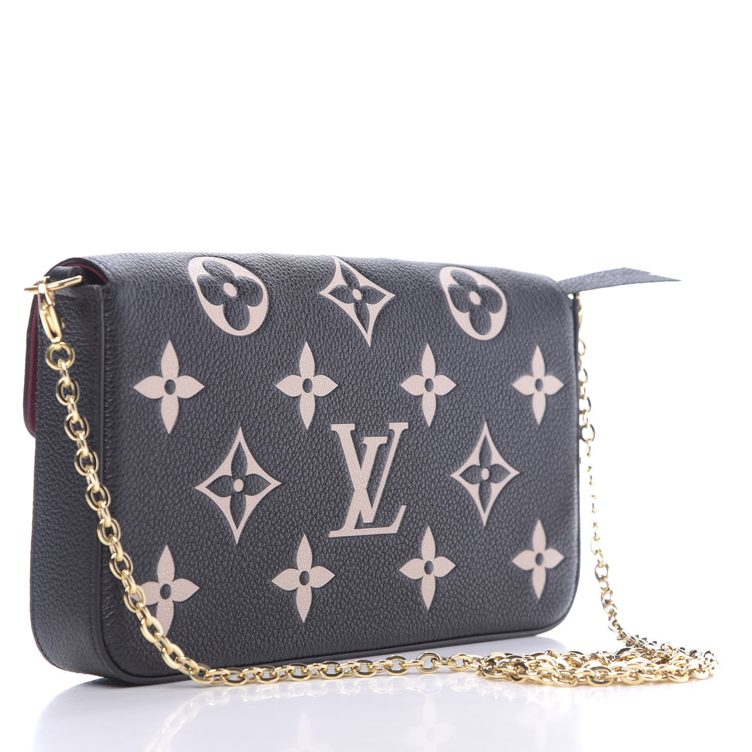 Louis Vuitton Empreinte Monogram Giant Felicie Pochette Black Beige 4 of 13