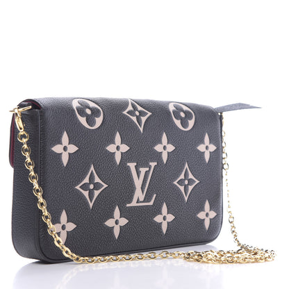 Louis Vuitton Empreinte Monogram Giant Felicie Pochette Black Beige 4 of 13