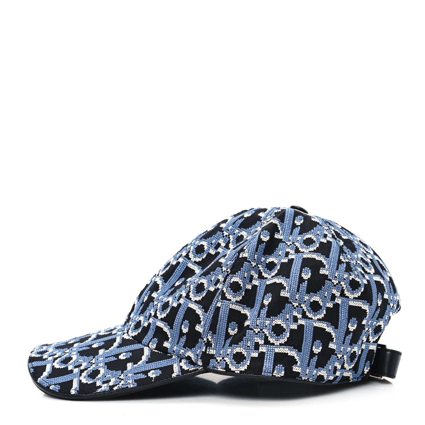 Cotton Oblique Jacquard Baseball Cap M Blue