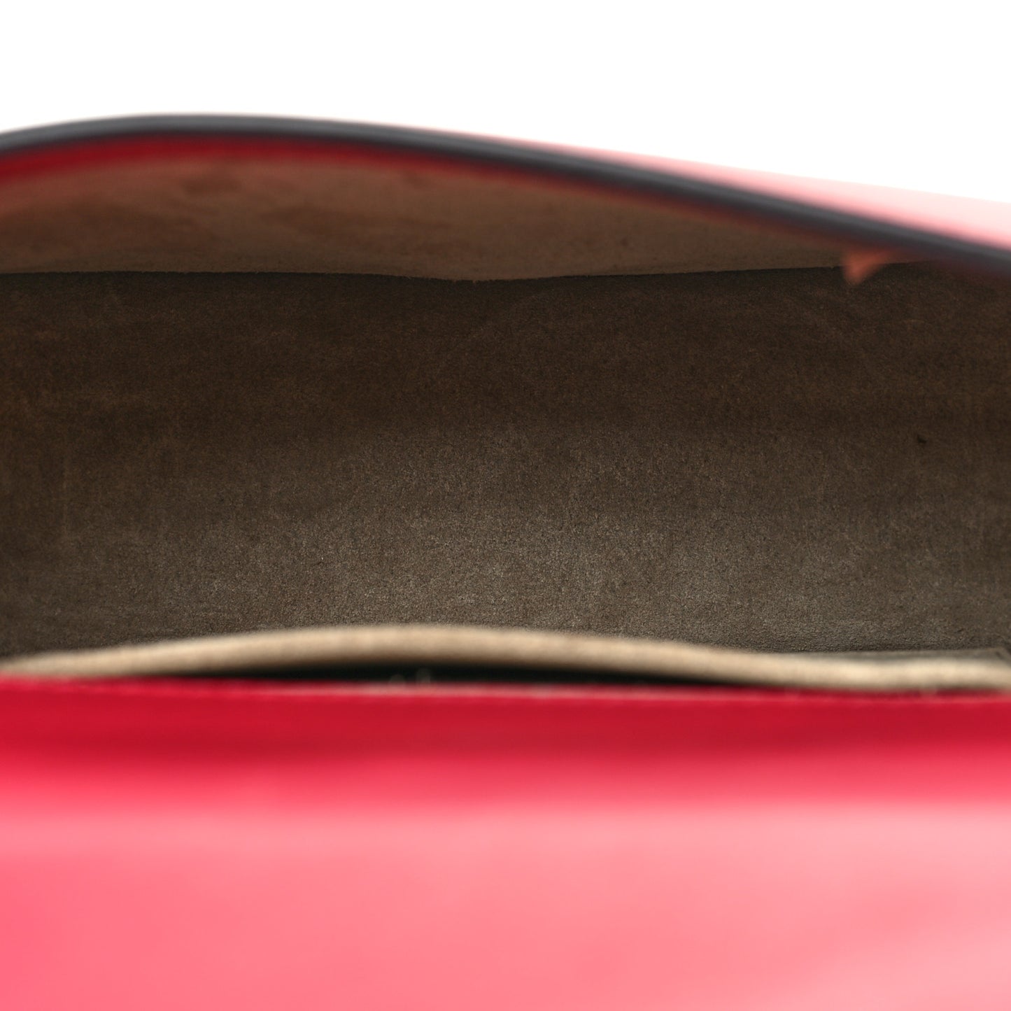 Calfskin Suede Crocodile Embossed Small Nile Bracelet Bag Crimson Pink