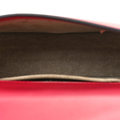 Chloe Calfskin Suede Crocodile Embossed Small Nile Bracelet Bag Crimson Pink 5 of 11