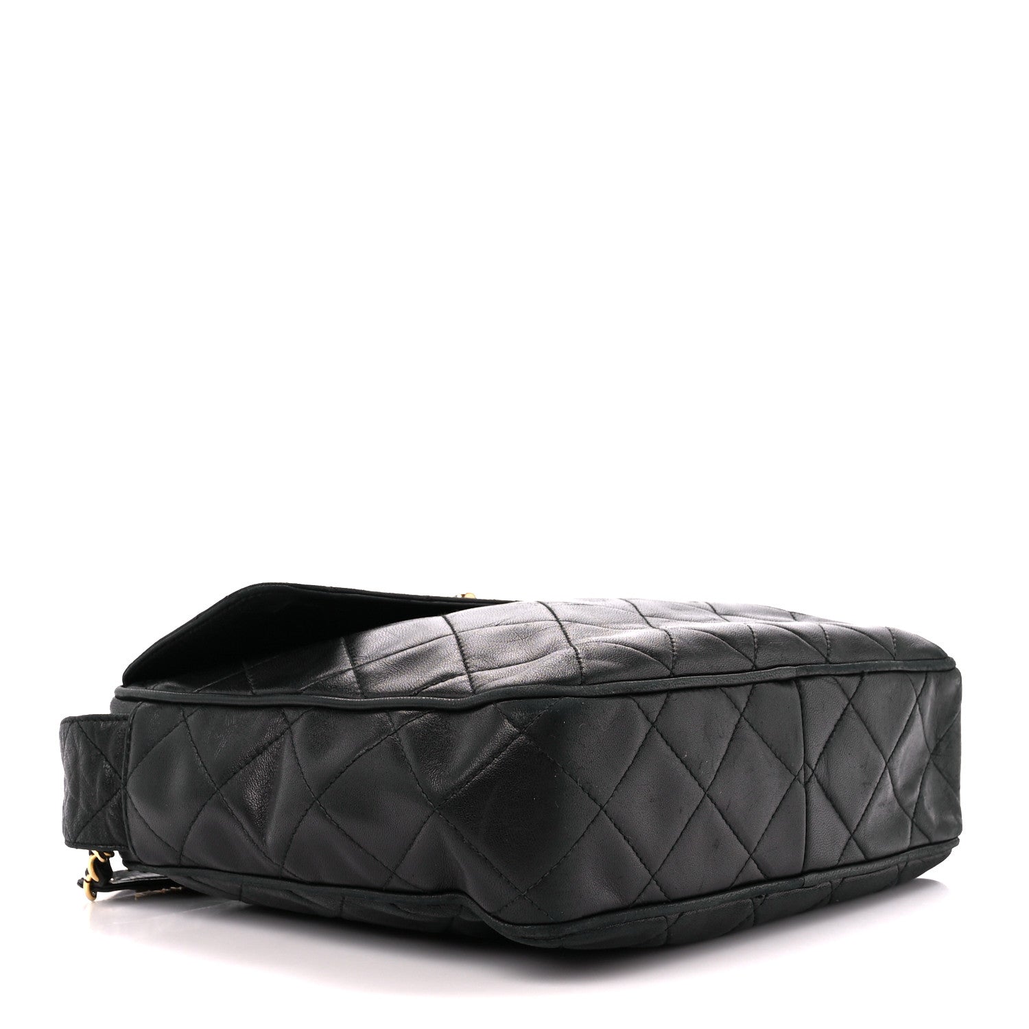 Chanel Lambskin Quilted Flap Camera Case Black 4 of 12