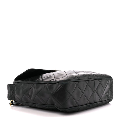 Chanel Lambskin Quilted Flap Camera Case Black 4 of 12
