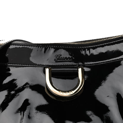 Gucci Patent Large D Gold Ring Messenger Black 10 of 10