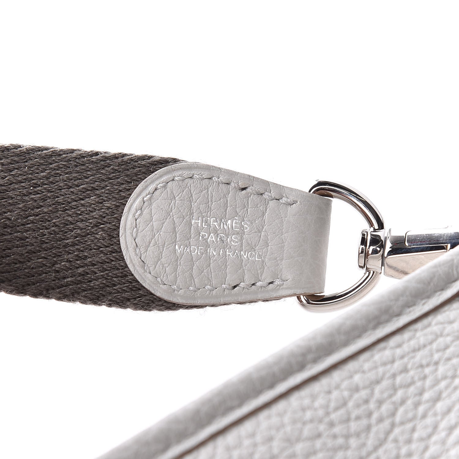 Hermes Taurillon Clemence Amazone Evelyne TPM Gris Perle Etoupe 7 of 10