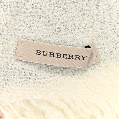 Burberry Merino Wool House Check Square Scarf Ivory 2 of 3