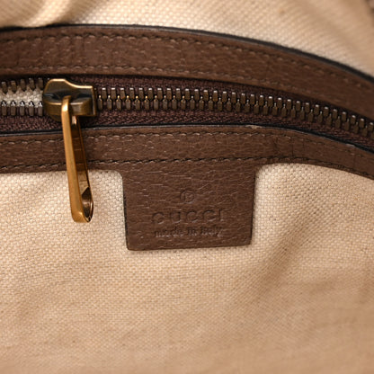 Gucci GG Supreme Monogram Textured Dollar Calfskin Web Small Ophidia Half Moon Hobo Beige Ebony New Acero 6 of 11