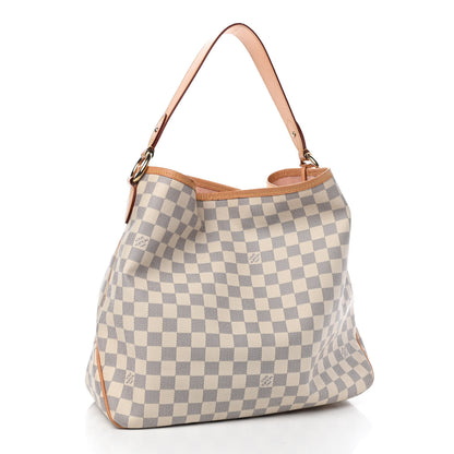 Louis Vuitton Damier Azur Delightful MM Rose Ballerine 3 of 11