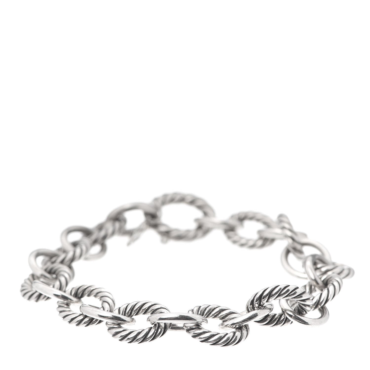 David Yurman Sterling Silver 12mm Large Oval Link Bracelet 1 of 5