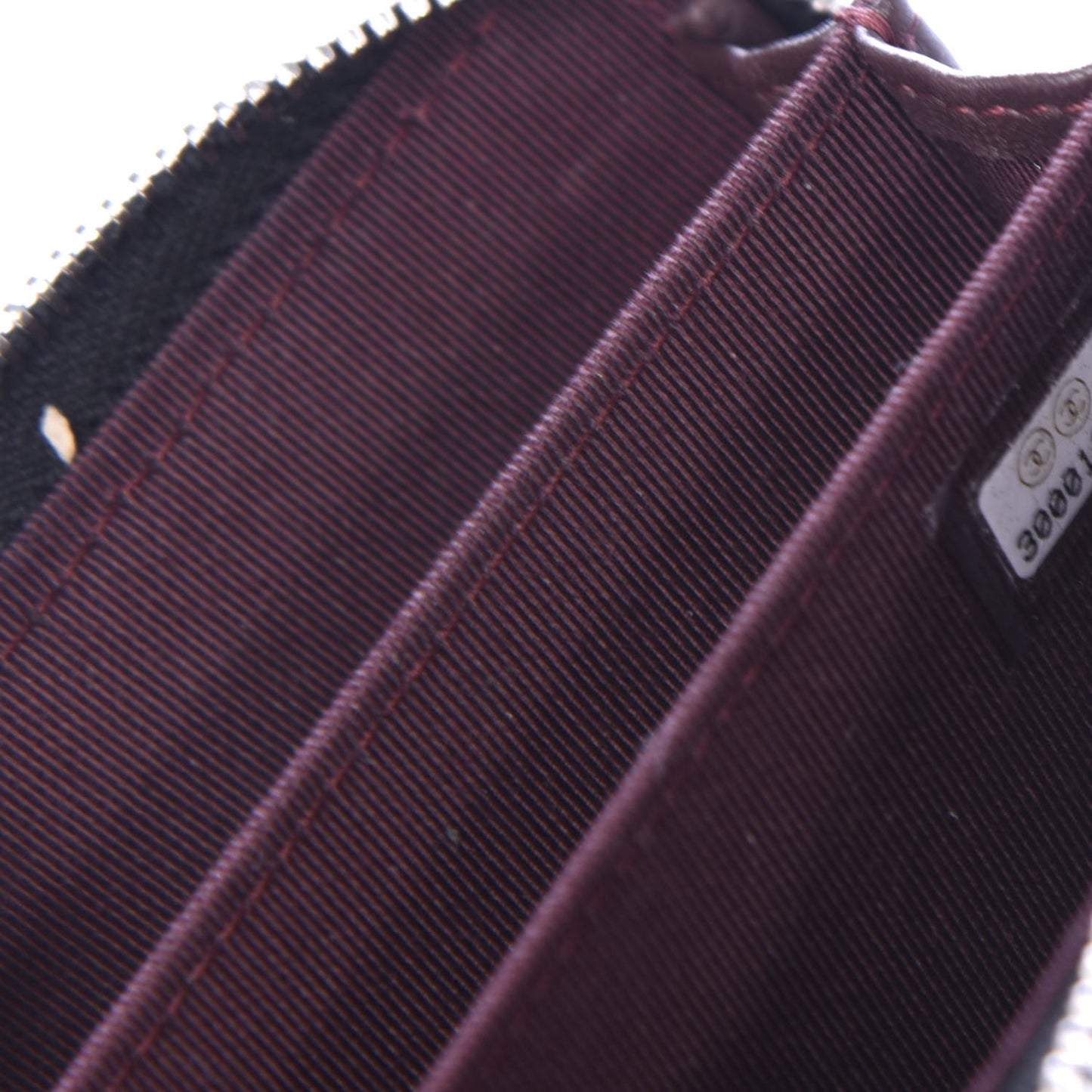 Lambskin Quilted Zip Coin Purse Black