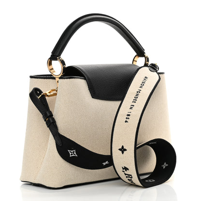 Louis Vuitton Canvas Taurillon Capucines MM Black 3 of 10