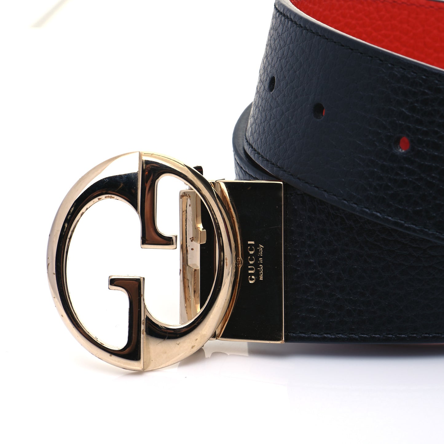 Calfskin 1973 Reversible Belt 80 32 Orange Black
