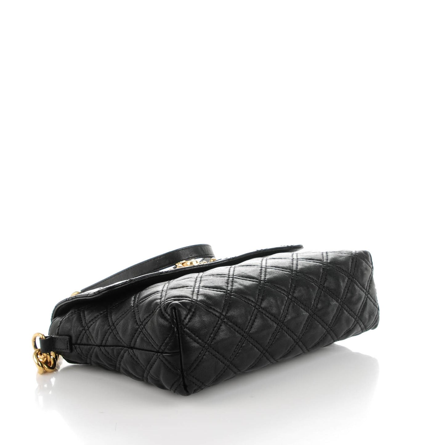 Lambskin Quilted The Large Single Flap Black