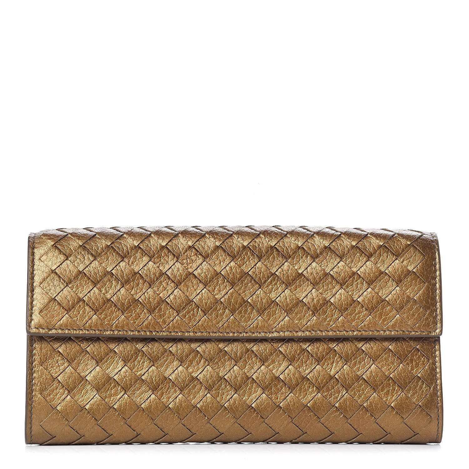 Bottega Veneta Nappa Intrecciato Continental Wallet New Bronze 1 of 8