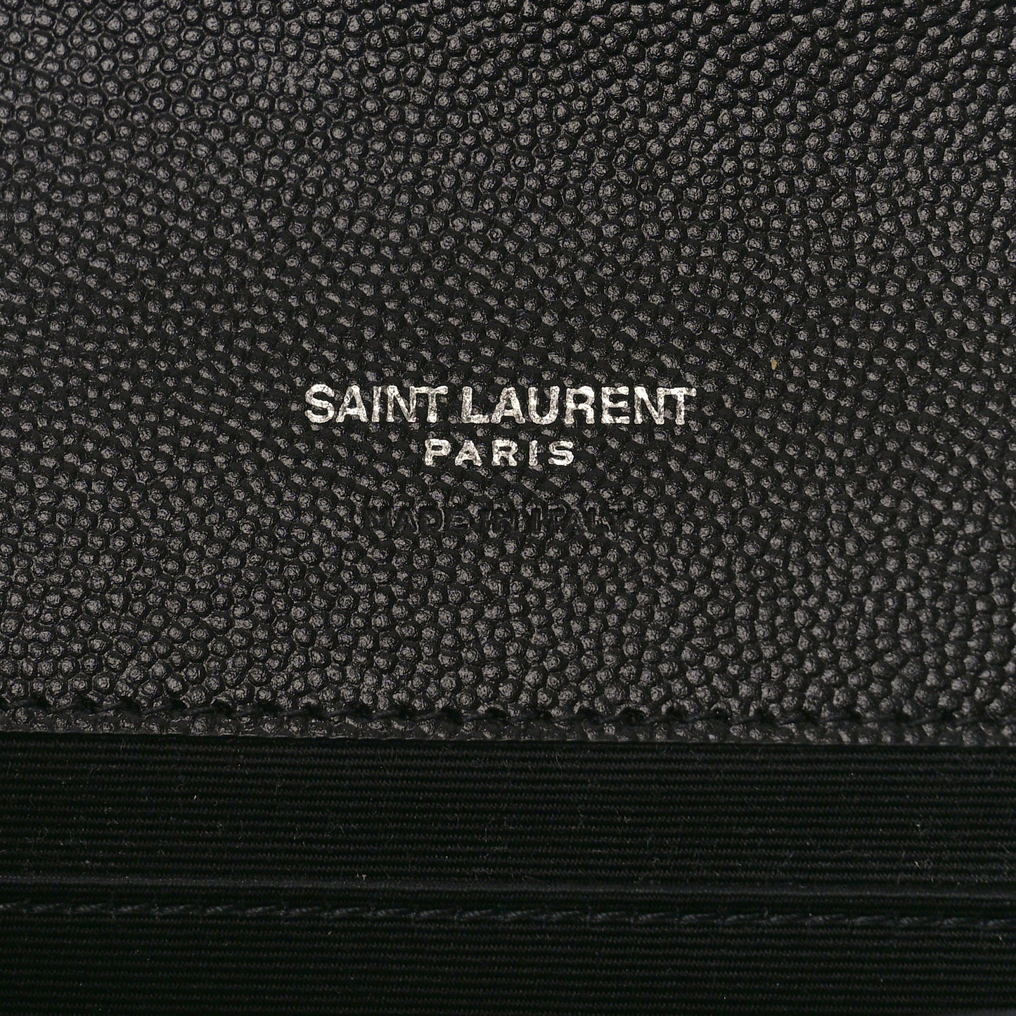 Grain De Poudre Matelasse Chevron Monogram Envelope Clutch Black