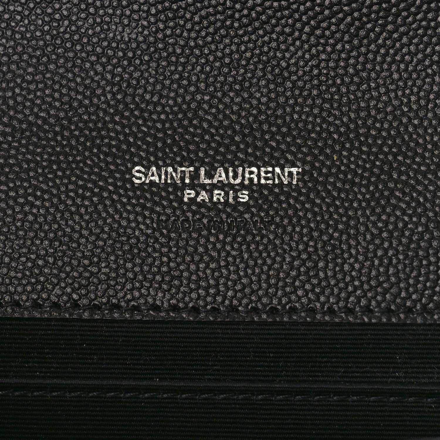 Saint Laurent Grain De Poudre Matelasse Chevron Monogram Envelope Clutch Black 6 of 9