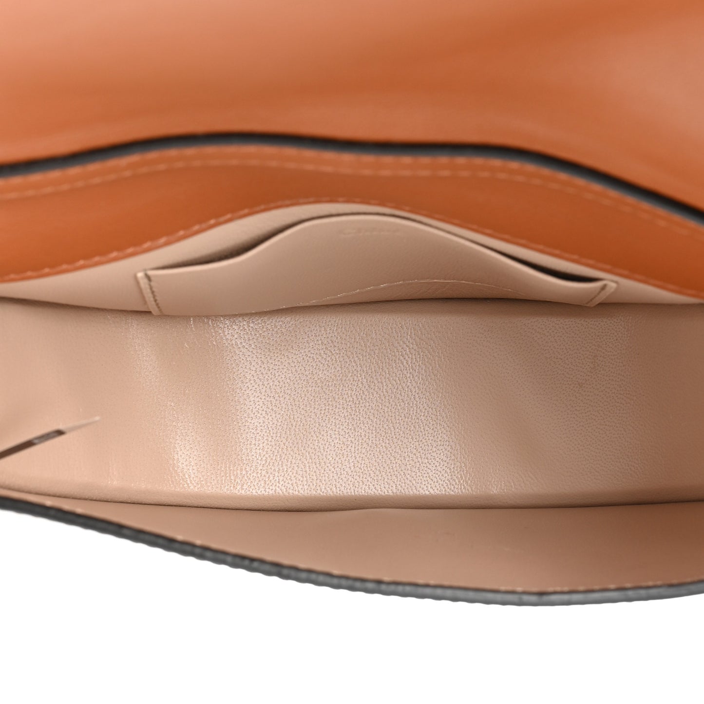 Spazzolato Sfumato Lambskin Calfskin Small Nile Bracelet Minaudiere Bag Caramel