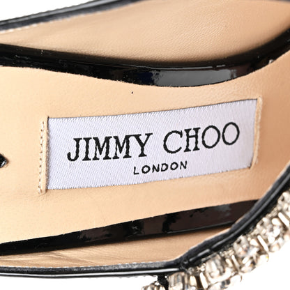 Jimmy Choo Patent Crystal Bing 100 Pumps 39 Black 7 of 8