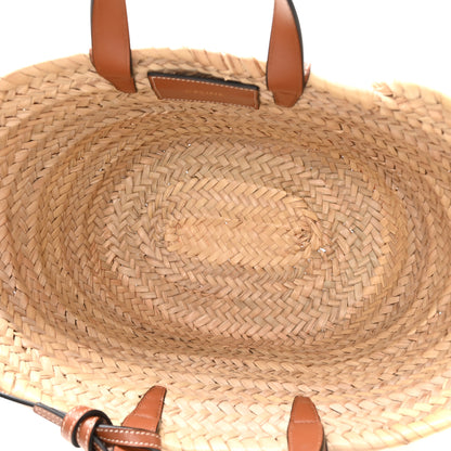 Celine Raffia Calfskin Heart Triomphe Teen Panier Tan 5 of 10
