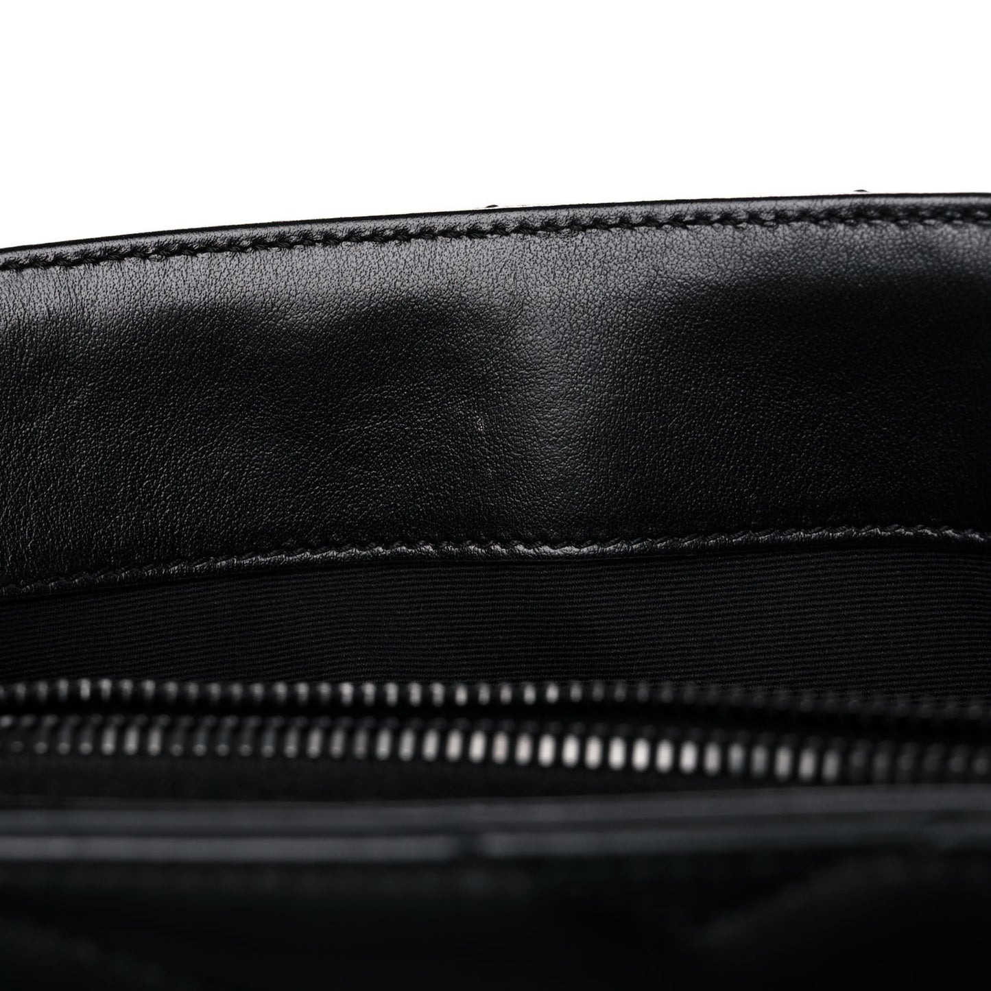 Calfskin Y Quilted Monogram Medium Loulou Chain Satchel Black