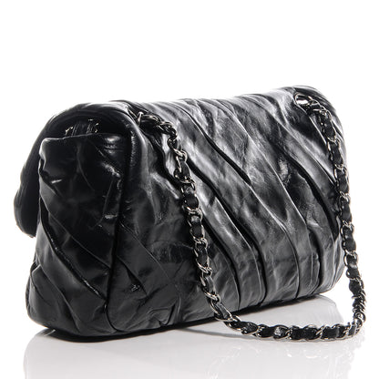 Chanel Glazed Calfskin Twisted Medium Flap Black 3 of 7