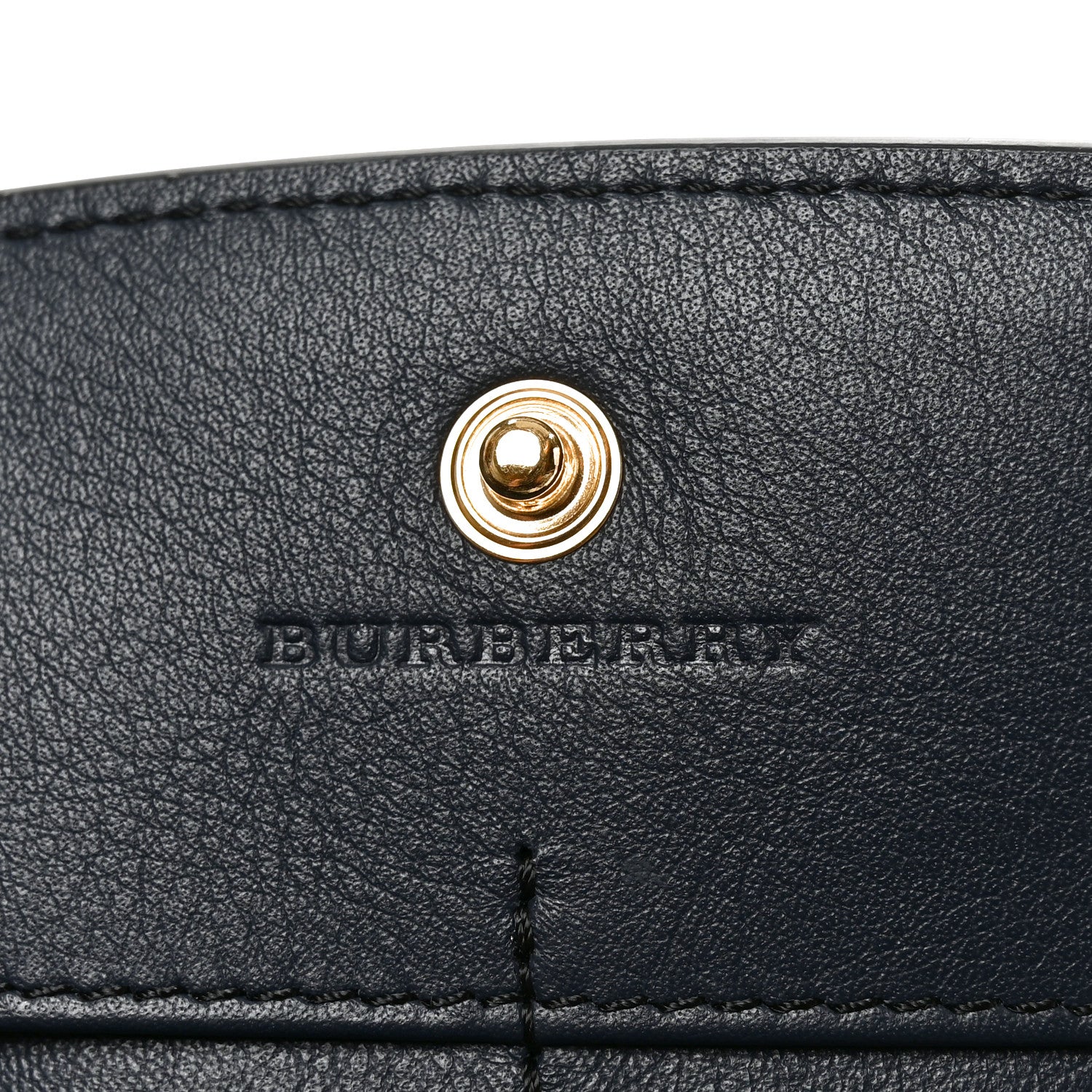 Burberry Calfskin House Check Continental Wallet Navy 6 of 6