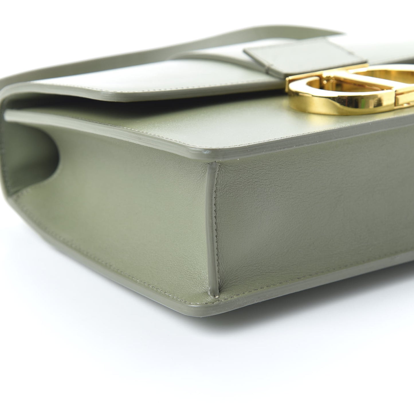 Smooth Calfskin 30 Montaigne Flap Bag Mint Green