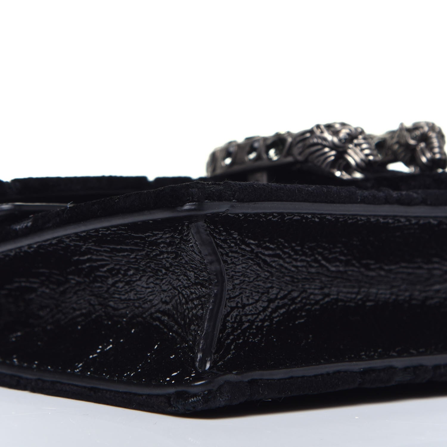 Gucci Velvet GG Monogram Super Mini Dionysus Shoulder Bag Black 7 of 8
