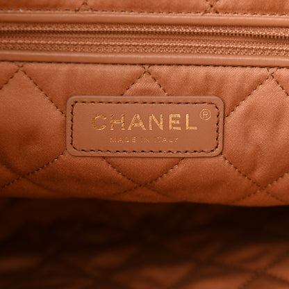 Chanel Shiny Calfskin Quilted Small Chanel 22 Camel 7 of 12