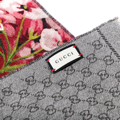 Gucci Wool GG Monogram Miniorophin Scarf Lacquer Pink 3 of 4