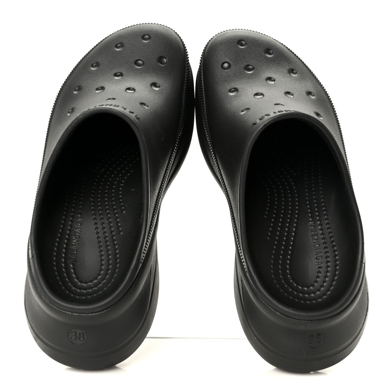 Balenciaga X CROCS Rubber Womens Mules 38 Black 2 of 10