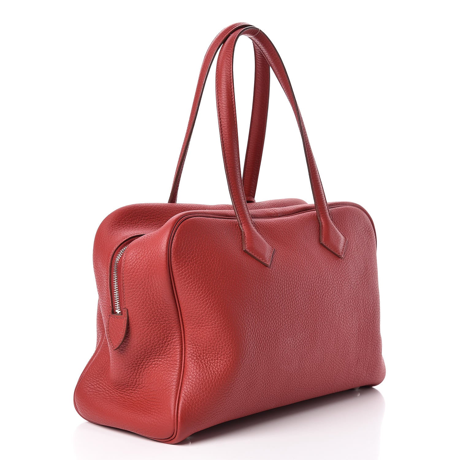 Hermes Taurillon Clemence Victoria II 35 Rouge Garance 3 of 13